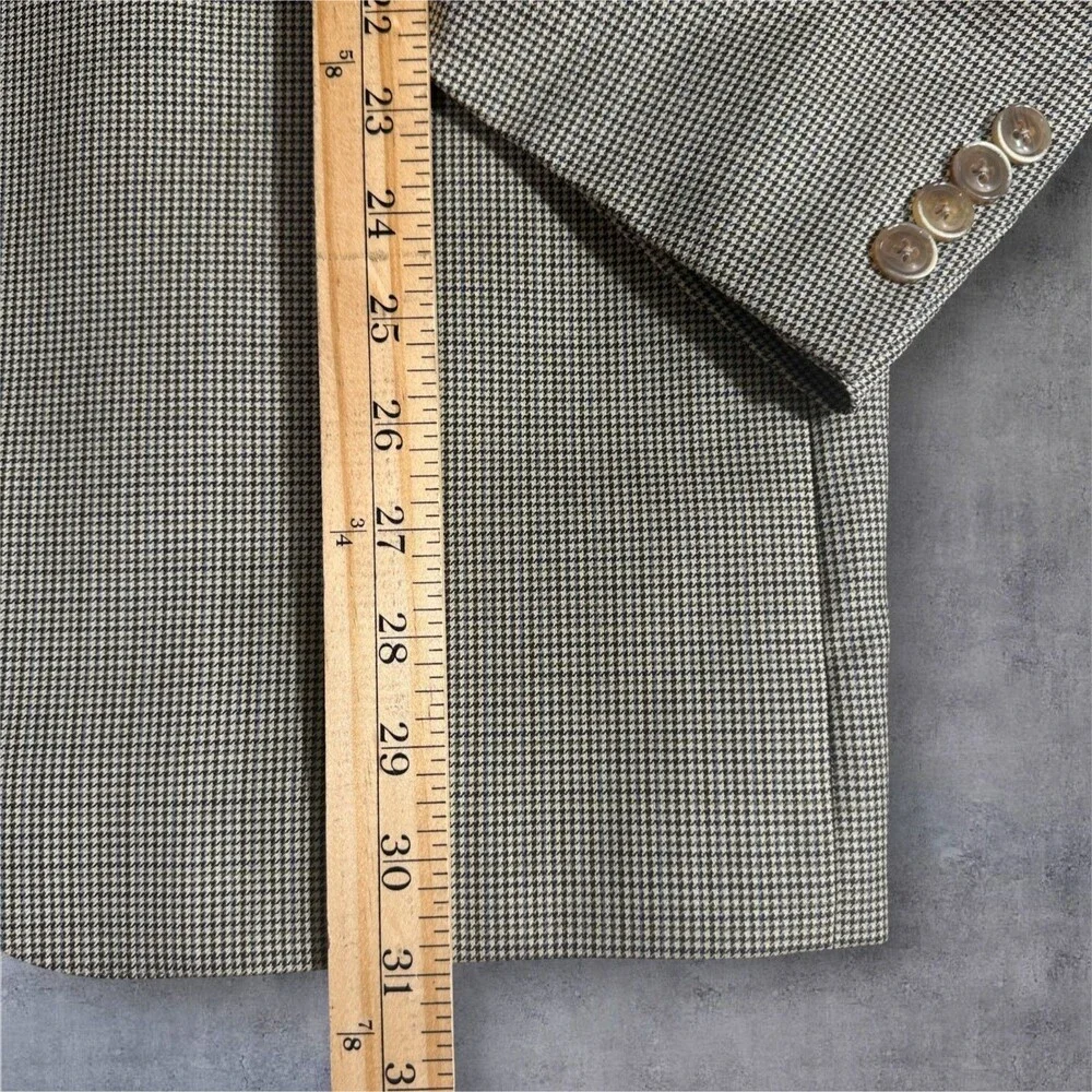SAMUELSOHN Men’s Blazer 42R SUPER 130*S Wool Sport Coat Two Button Jacket Beige